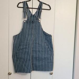 City chic jean romper with pockets